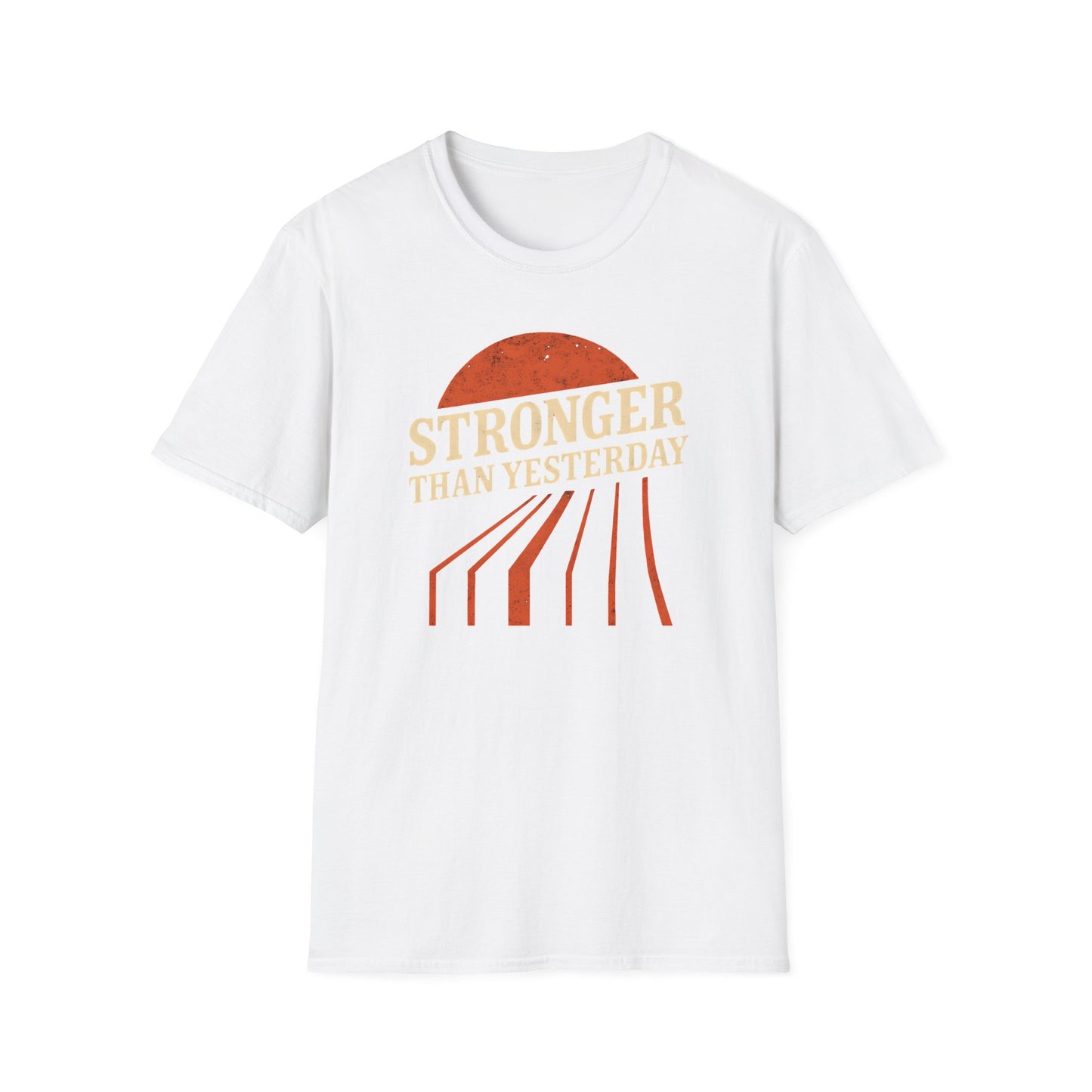 Unisex Softstyle T-Shirt - 'Stronger Than Yesterday' Inspirational Tee, Motivational Gift for Fitness, Casual Wear, Self-Care