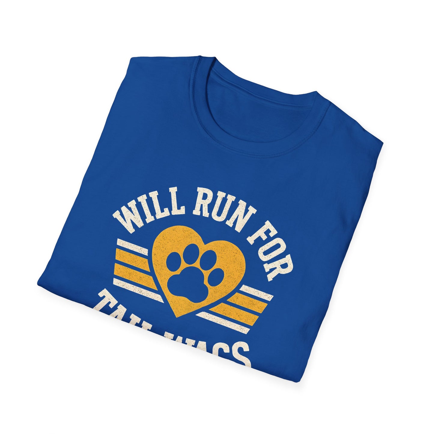 Dog Lover's Softstyle T-Shirt - I'll Run for Tail Wags, Pet Gift, Animal Enthusiast Tee, Casual Wear, Dog Mom Gift, Fun Dog Shirt