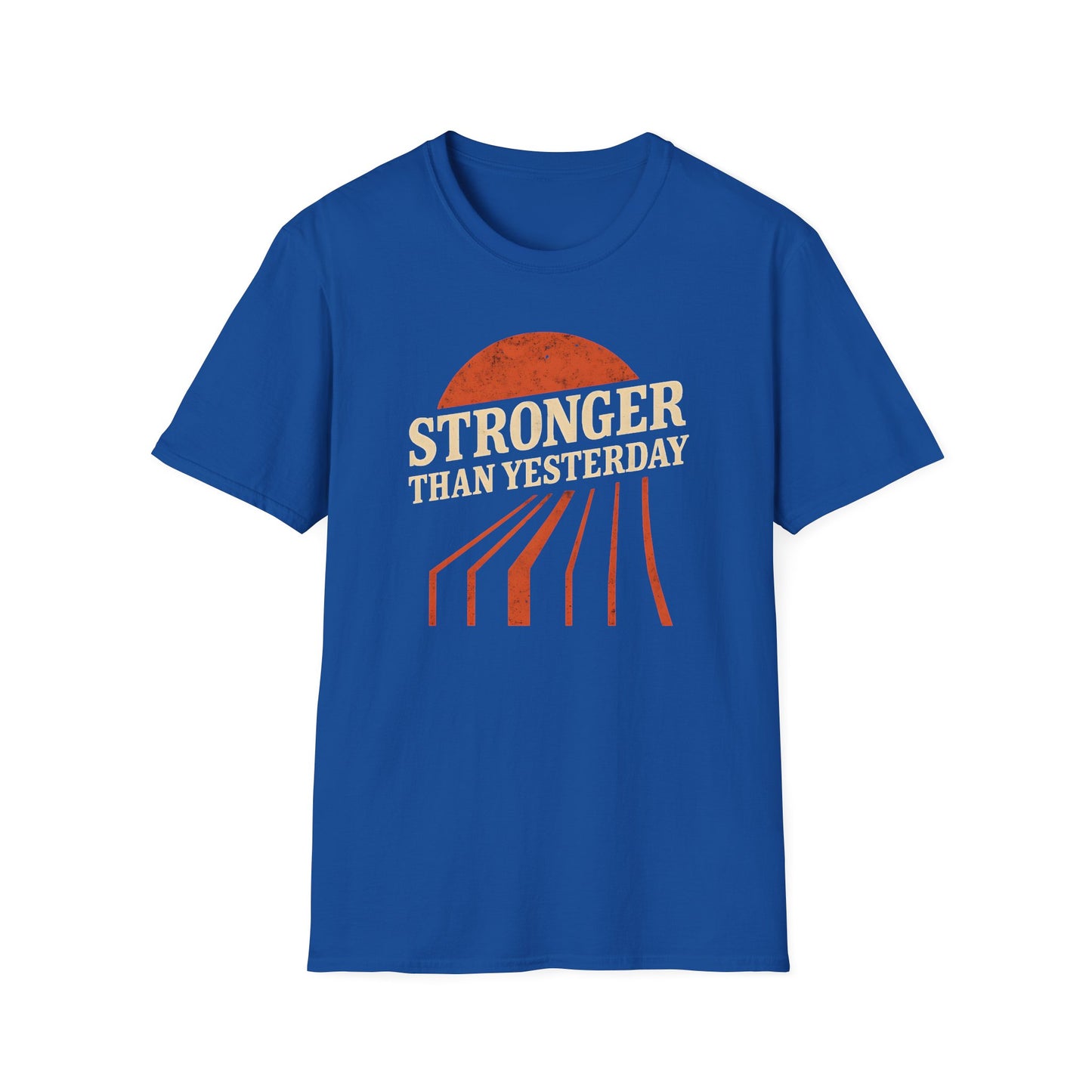 Unisex Softstyle T-Shirt - 'Stronger Than Yesterday' Inspirational Tee, Motivational Gift for Fitness, Casual Wear, Self-Care