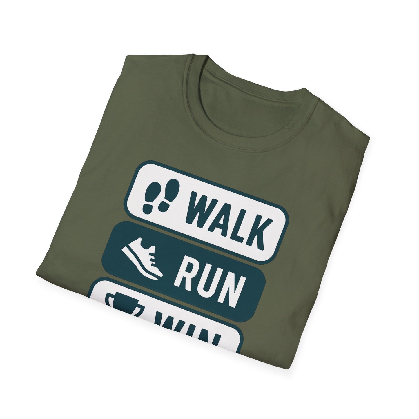 Motivational Running T-Shirt | Walk Run Win Tee, Fitness Apparel, Exercise Shirt, Gift for Runners, Athletic Wear