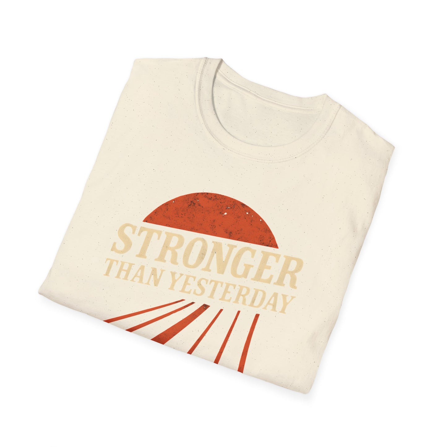 Unisex Softstyle T-Shirt - 'Stronger Than Yesterday' Inspirational Tee, Motivational Gift for Fitness, Casual Wear, Self-Care