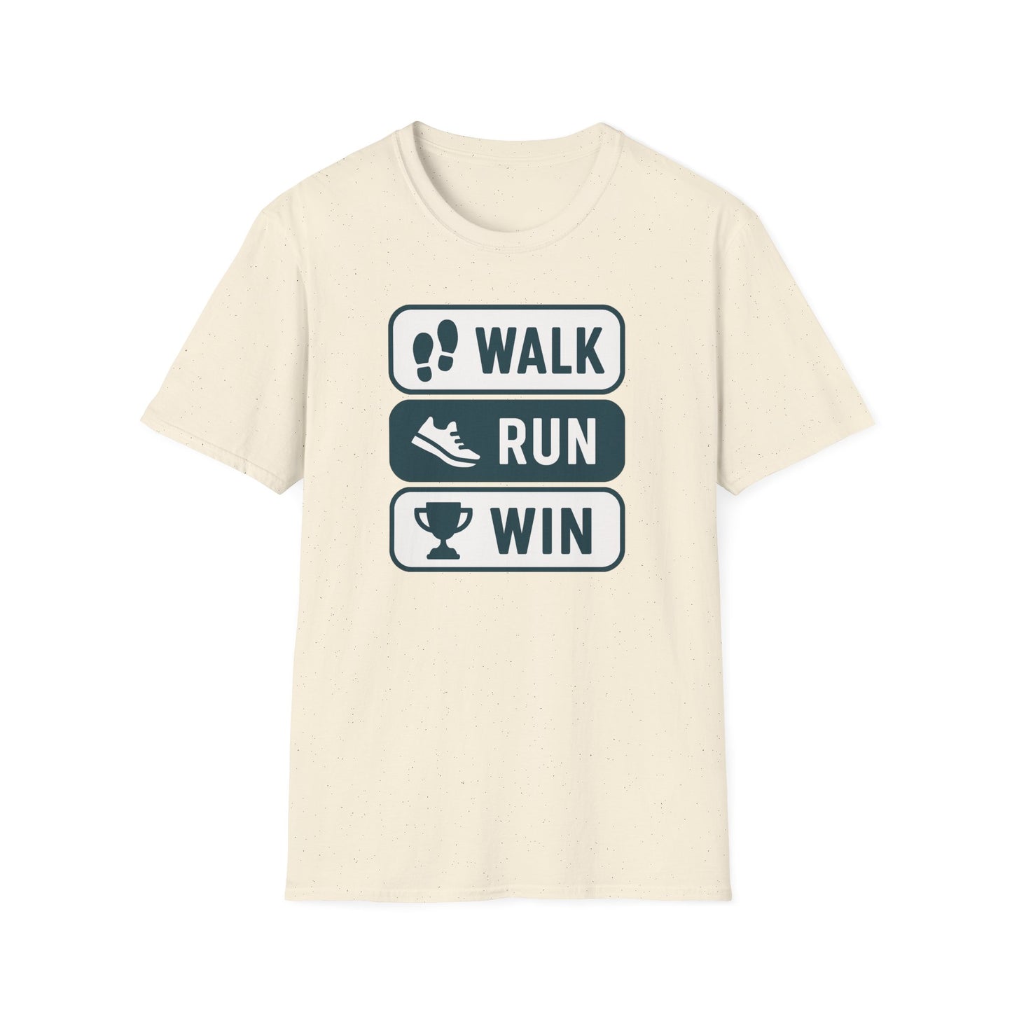 Motivational Running T-Shirt | Walk Run Win Tee, Fitness Apparel, Exercise Shirt, Gift for Runners, Athletic Wear