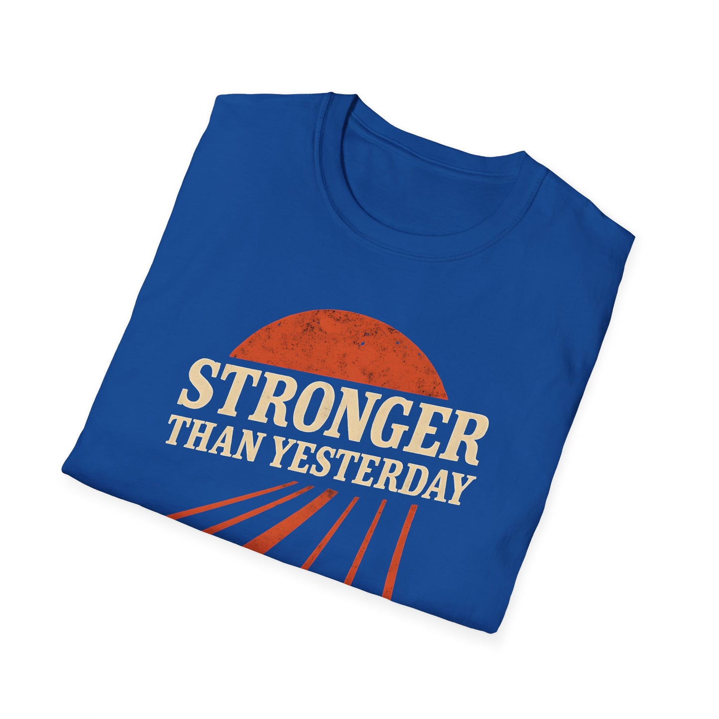 Unisex Softstyle T-Shirt - 'Stronger Than Yesterday' Inspirational Tee, Motivational Gift for Fitness, Casual Wear, Self-Care
