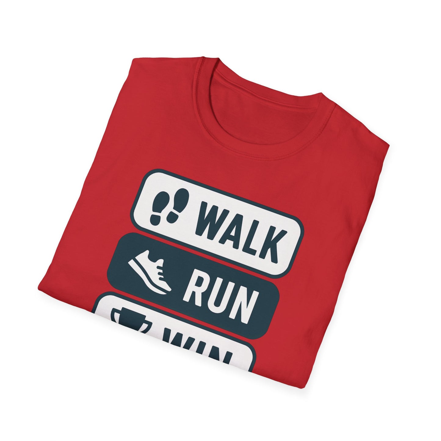 Motivational Running T-Shirt | Walk Run Win Tee, Fitness Apparel, Exercise Shirt, Gift for Runners, Athletic Wear
