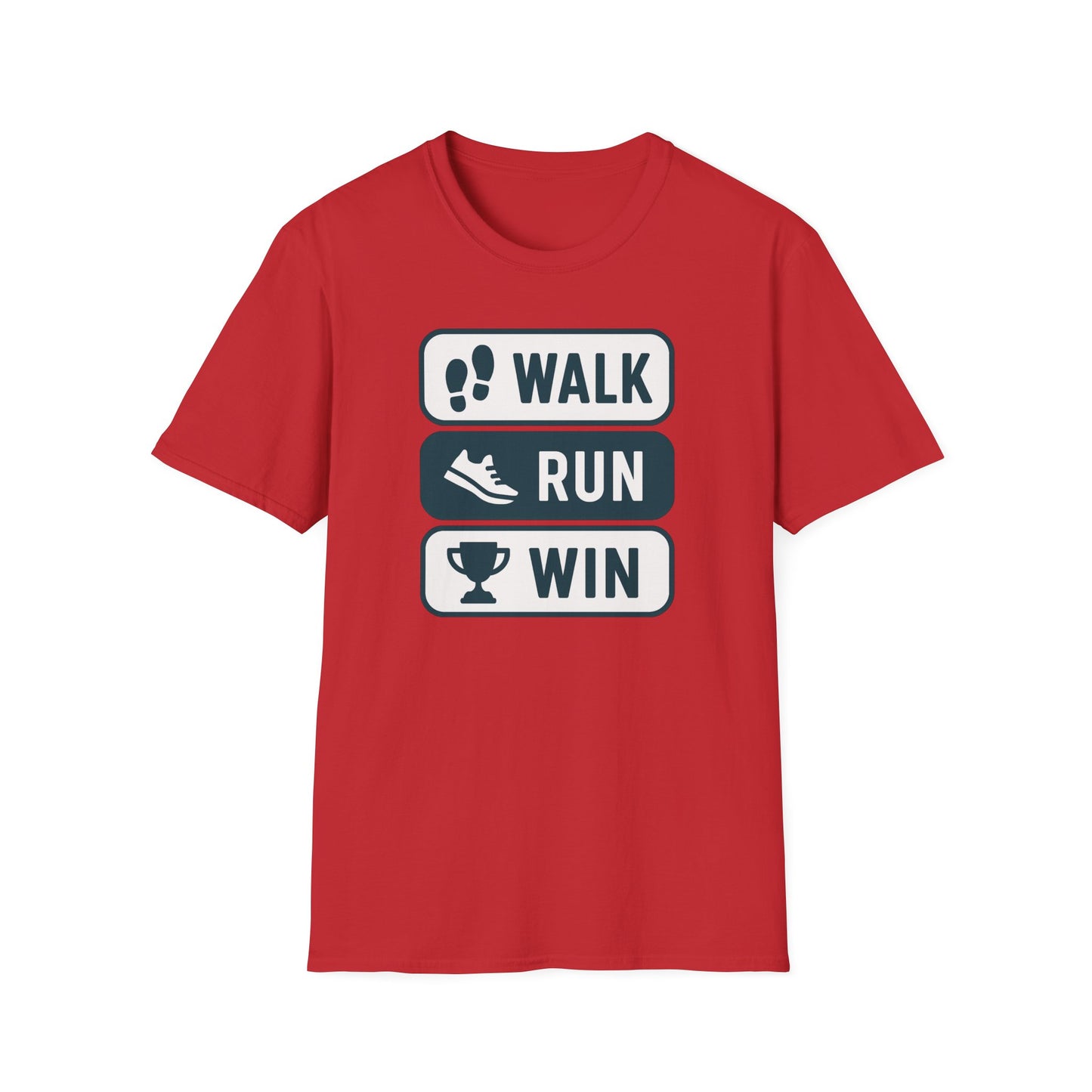 Motivational Running T-Shirt | Walk Run Win Tee, Fitness Apparel, Exercise Shirt, Gift for Runners, Athletic Wear