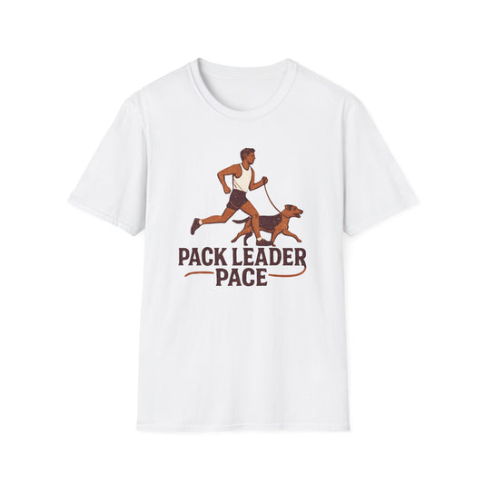 Pack Leader Pace Unisex Softstyle T-Shirt, Dog Running Shirt, Pet Owner Gift, Fitness Apparel, Casual Wear, Dog Lover Tee
