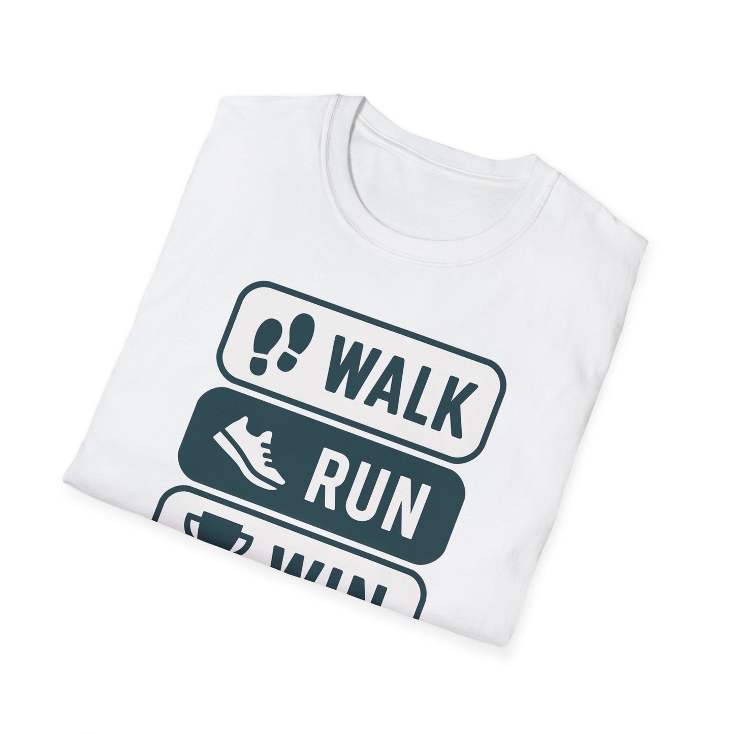 Motivational Running T-Shirt | Walk Run Win Tee, Fitness Apparel, Exercise Shirt, Gift for Runners, Athletic Wear