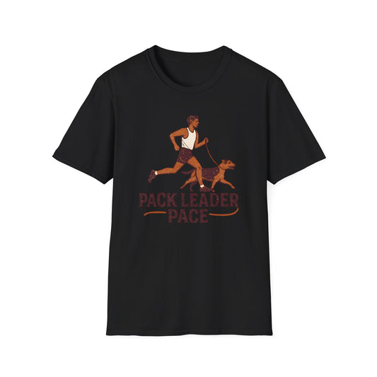 Pack Leader Pace Unisex Softstyle T-Shirt, Dog Running Shirt, Pet Owner Gift, Fitness Apparel, Casual Wear, Dog Lover Tee