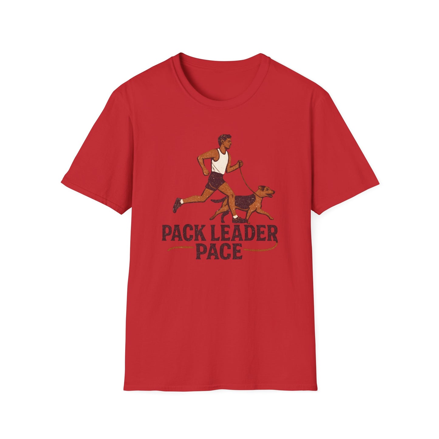 Pack Leader Pace Unisex Softstyle T-Shirt, Dog Running Shirt, Pet Owner Gift, Fitness Apparel, Casual Wear, Dog Lover Tee