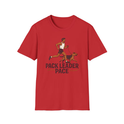 Pack Leader Pace Unisex Softstyle T-Shirt, Dog Running Shirt, Pet Owner Gift, Fitness Apparel, Casual Wear, Dog Lover Tee