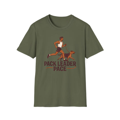 Pack Leader Pace Unisex Softstyle T-Shirt, Dog Running Shirt, Pet Owner Gift, Fitness Apparel, Casual Wear, Dog Lover Tee
