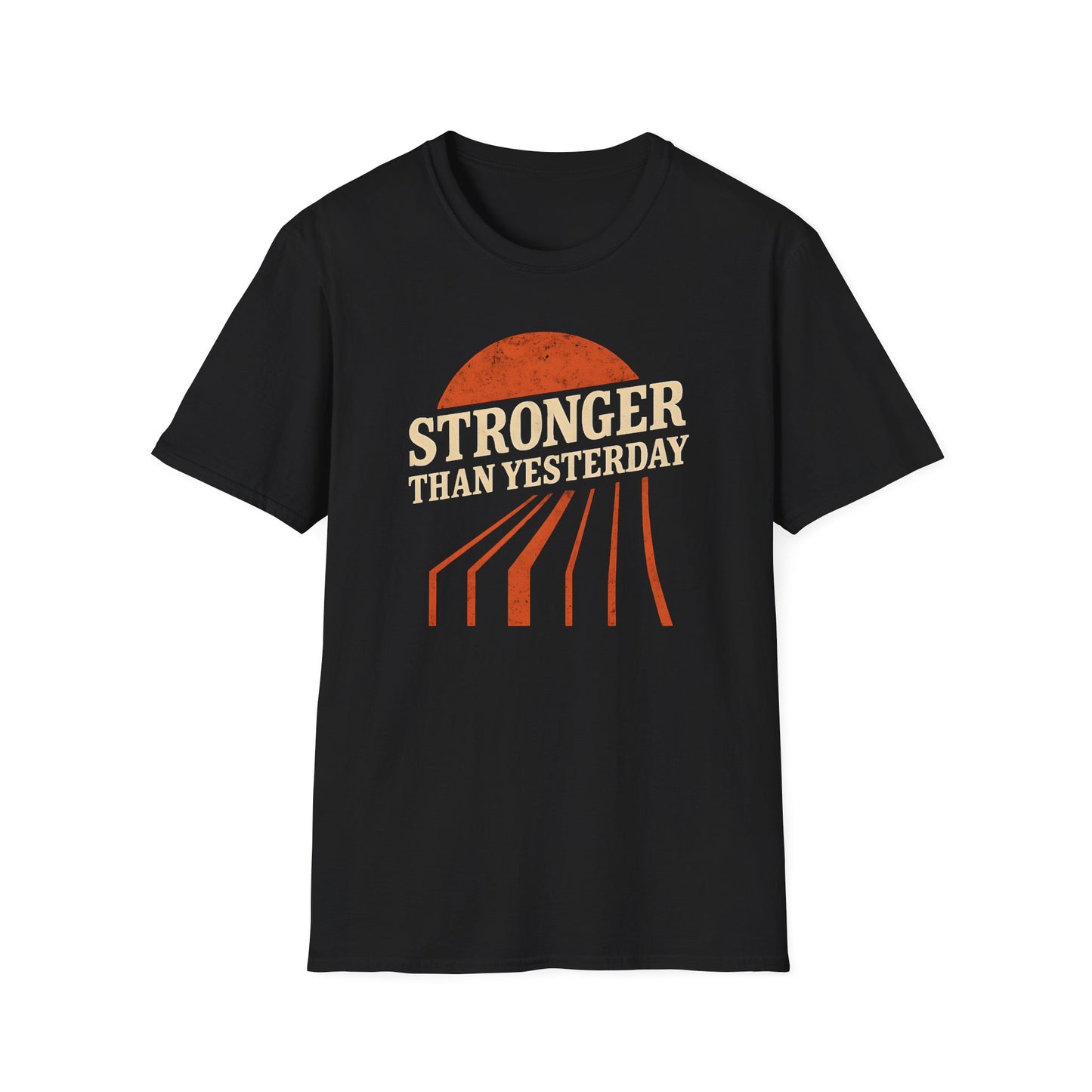 Unisex Softstyle T-Shirt - 'Stronger Than Yesterday' Inspirational Tee, Motivational Gift for Fitness, Casual Wear, Self-Care