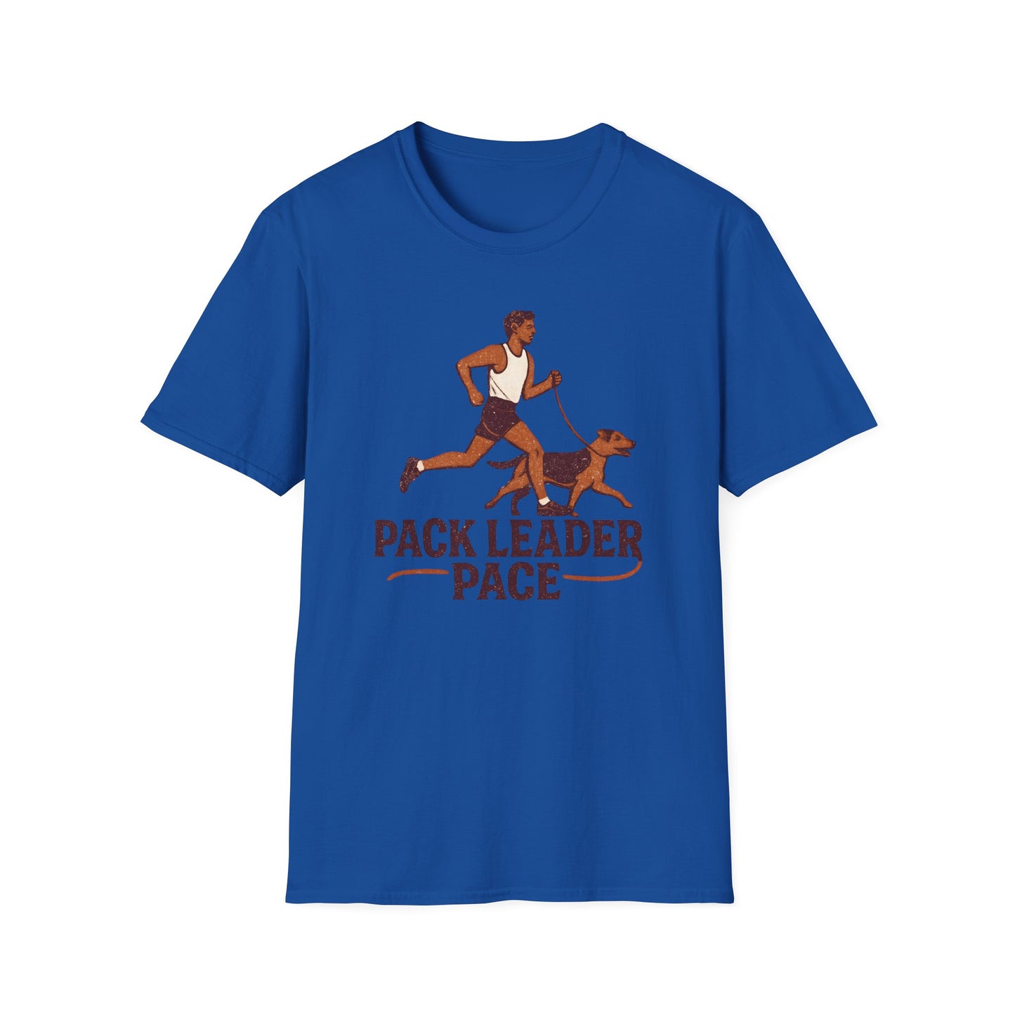 Pack Leader Pace Unisex Softstyle T-Shirt, Dog Running Shirt, Pet Owner Gift, Fitness Apparel, Casual Wear, Dog Lover Tee