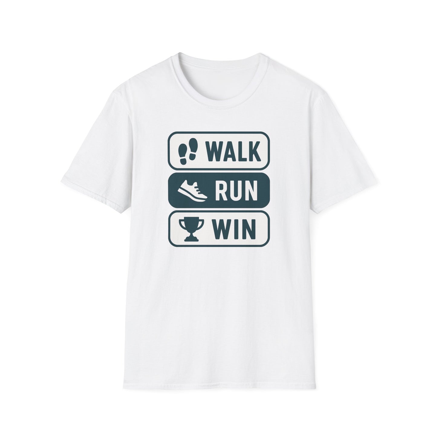 Motivational Running T-Shirt | Walk Run Win Tee, Fitness Apparel, Exercise Shirt, Gift for Runners, Athletic Wear