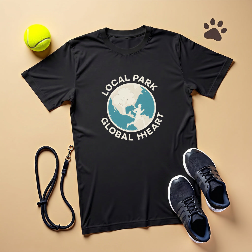 Global Runner Badge Tree Silhouette