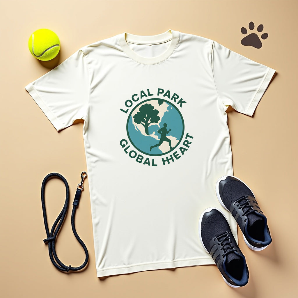 Global Runner Badge Tree Silhouette