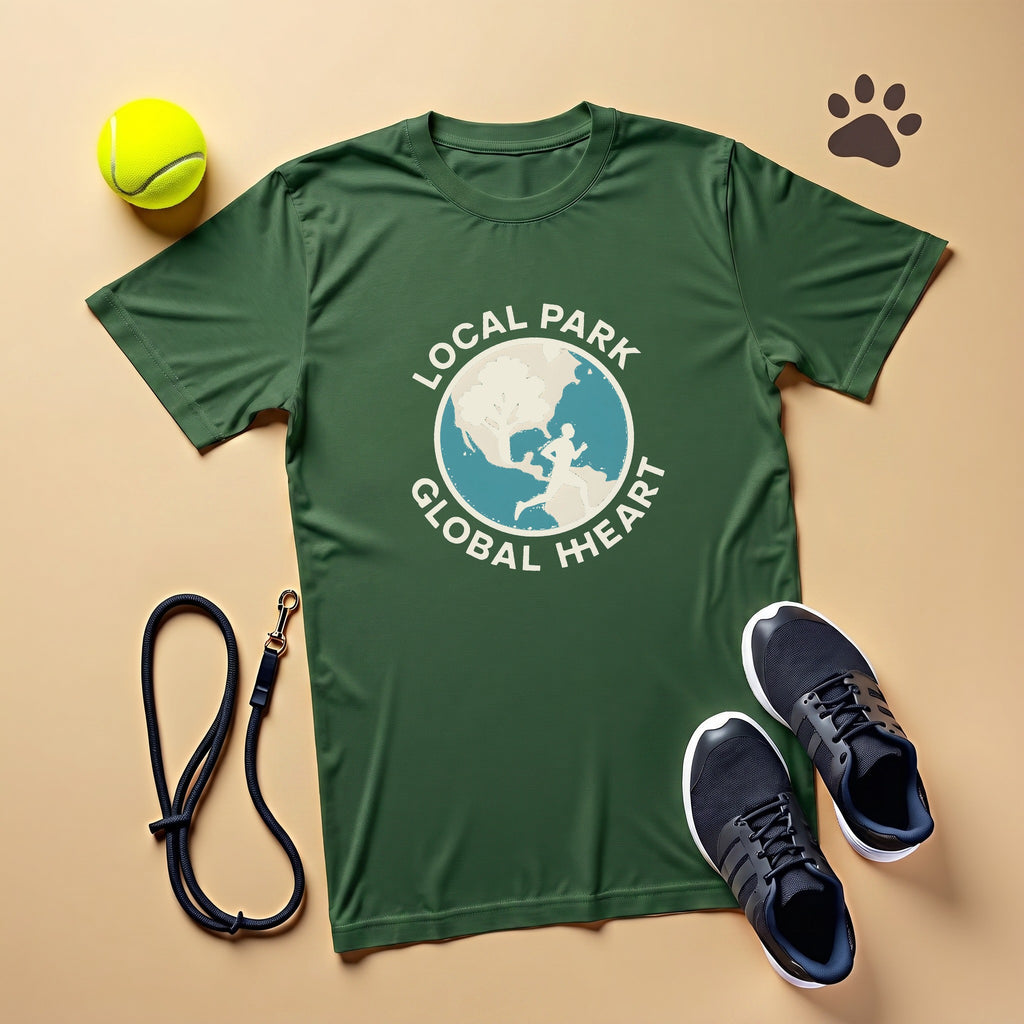 Global Runner Badge Tree Silhouette