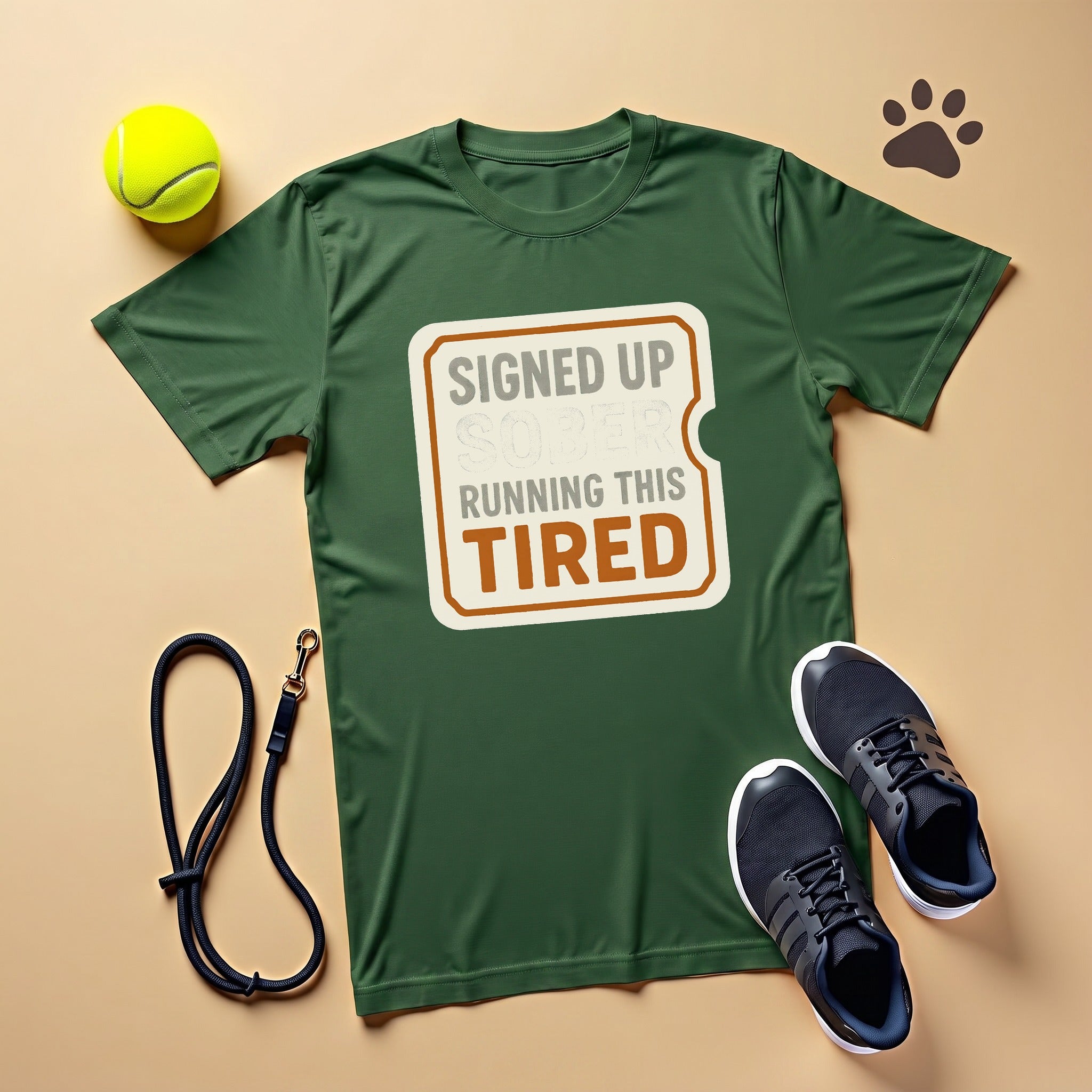 Signed Up Sober Running This Tired